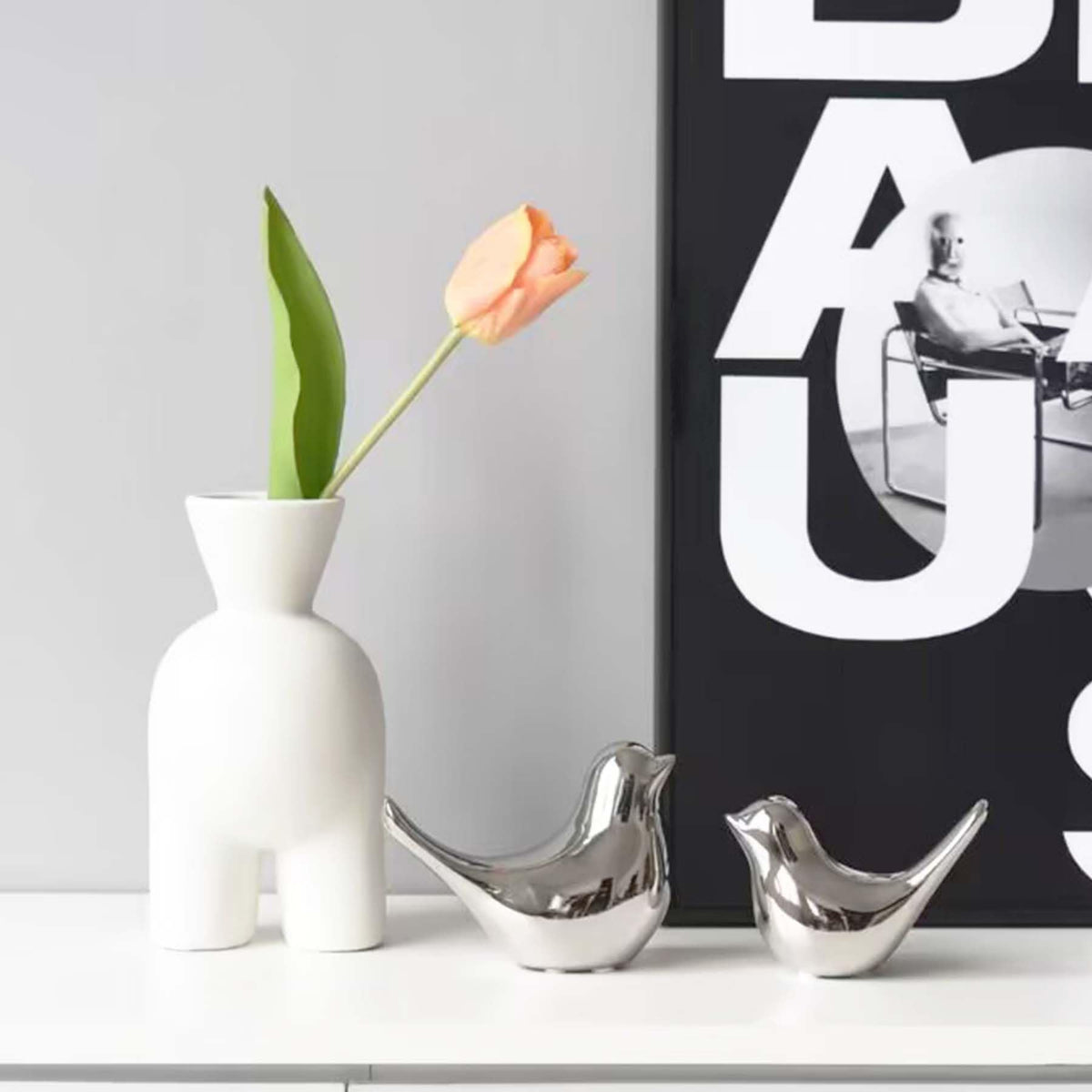 Moaobooh - Lot de 2 statues d'oiseaux