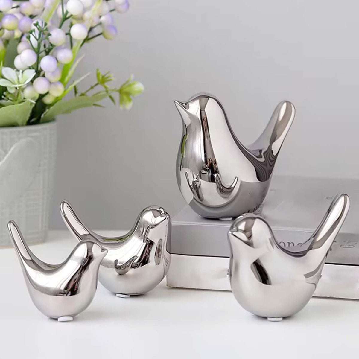 Moaobooh - Lot de 2 statues d'oiseaux