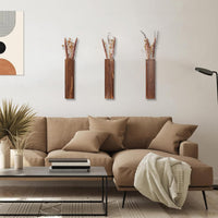 Sawoake Lot de 3 jardinières murales en bois