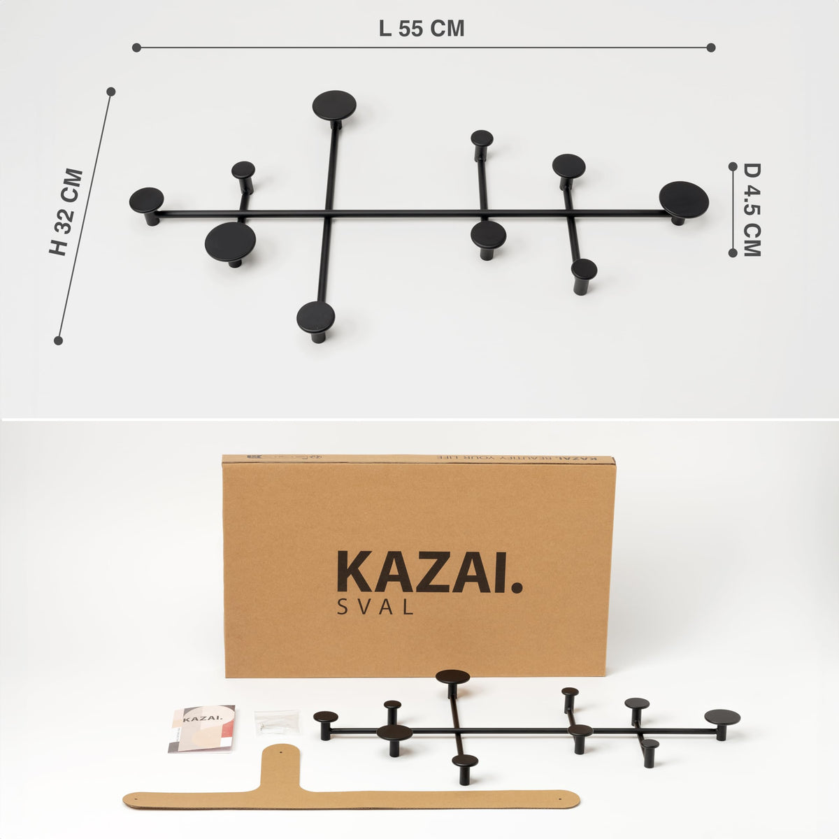 Kazai Sval | Porte-Manteau Mural Design Minimaliste