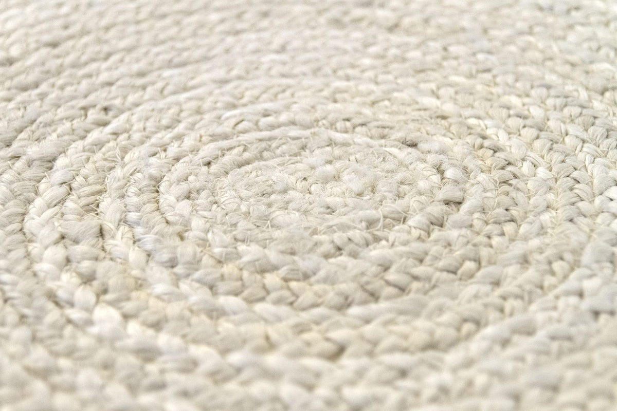 HAMID - Tapis Jute Naturel Ivoire Rond