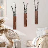 Sawoake Lot de 3 jardinières murales en bois