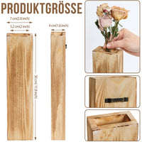 Sawoake Lot de 3 jardinières murales en bois