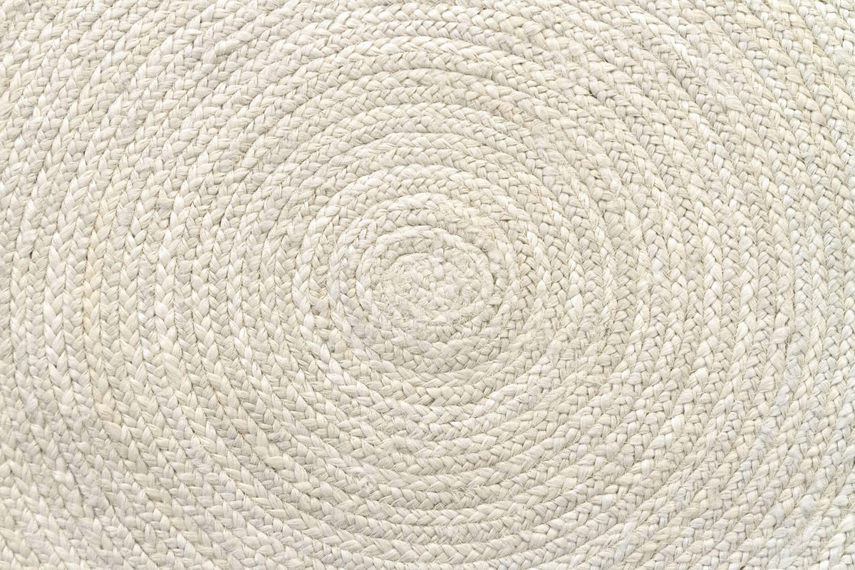 HAMID - Tapis Jute Naturel Ivoire Rond