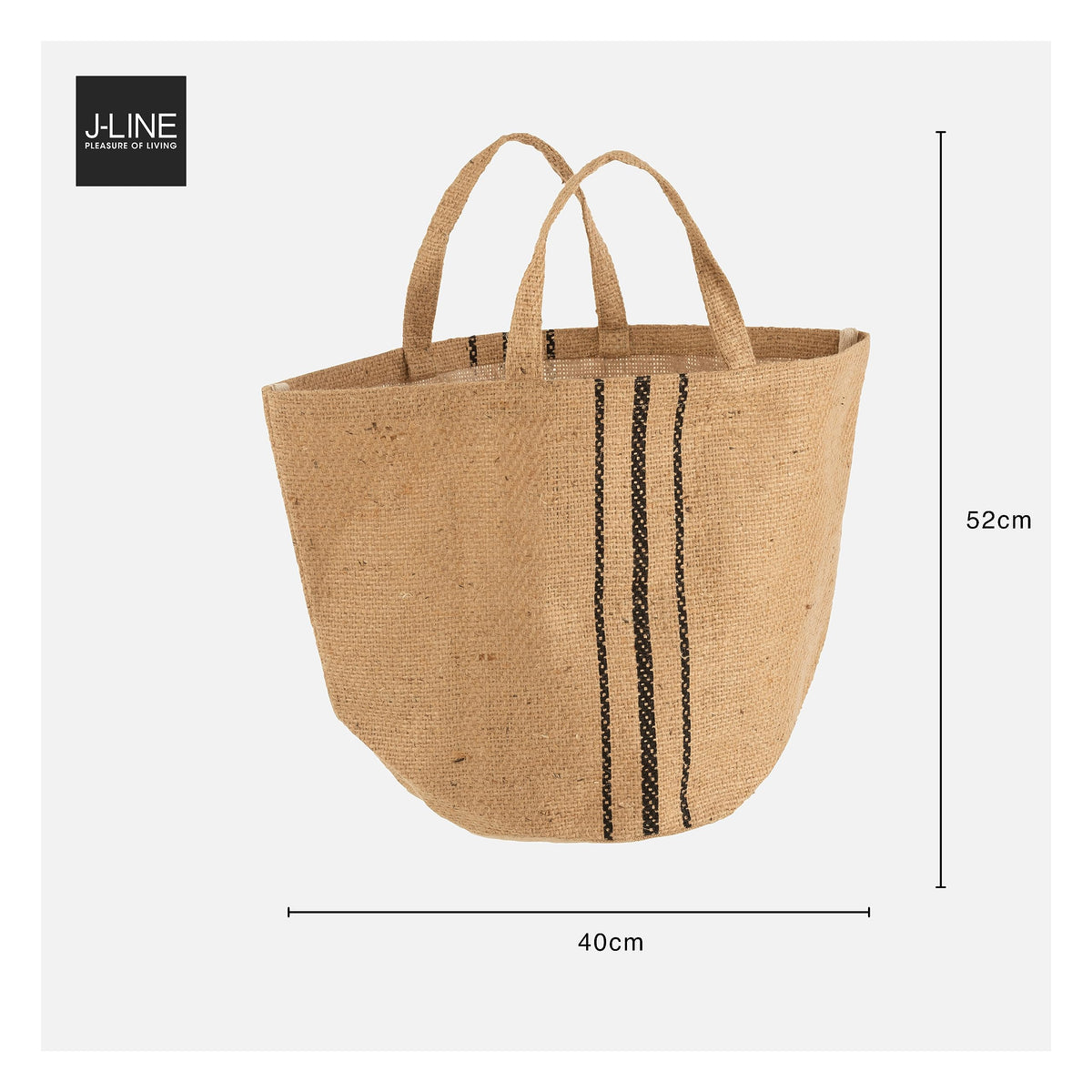 J-Line Sac de plage en toile de jute