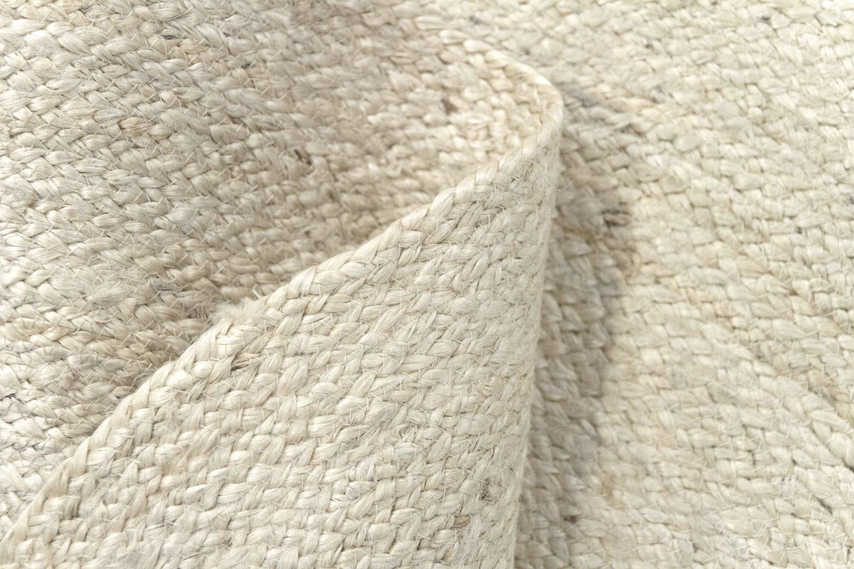 HAMID - Tapis Jute Naturel Ivoire Rond