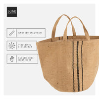 J-Line Sac de plage en toile de jute